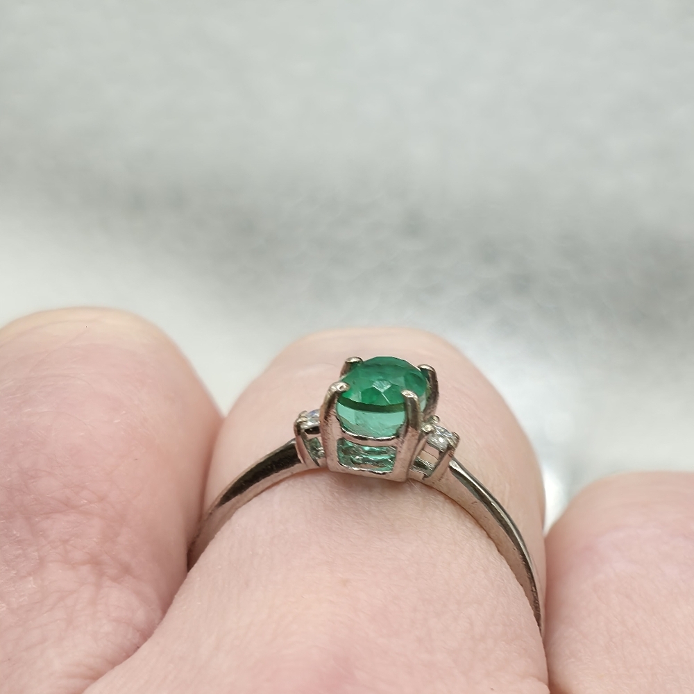 NWOT Gorgeous  Kagem Emerald And Diamond Ring - Picture 7 of 9